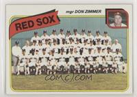 Team Checklist - Boston Red Sox Team, Don Zimmer [Good to VG‑EX]