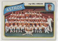 Team Checklist - Houston Astros Team, Bill Virdon