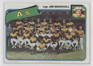 1980 Topps - [Base] #96 - Team Checklist - Oakland Athletics Team, Jim Marshall [Good to VG‑EX]