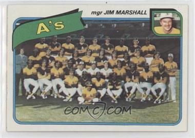 1980 Topps - [Base] #96 - Team Checklist - Oakland Athletics Team, Jim Marshall