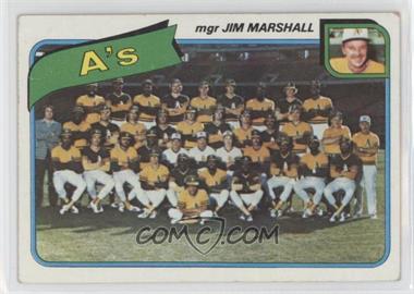 1980 Topps - [Base] #96 - Team Checklist - Oakland Athletics Team, Jim Marshall