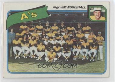 1980 Topps - [Base] #96 - Team Checklist - Oakland Athletics Team, Jim Marshall