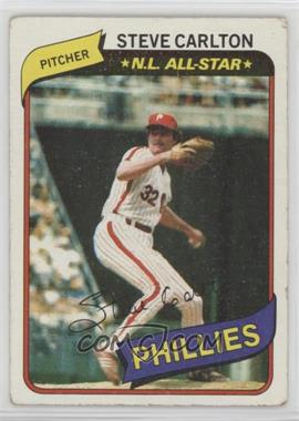 1980 Topps Burger King - Restaurant Philadelphia Phillies #15 - Steve Carlton [Good to VG‑EX]