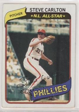 1980 Topps Burger King - Restaurant Philadelphia Phillies #15 - Steve Carlton [Good to VG‑EX]