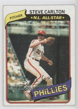 1980 Topps Burger King - Restaurant Philadelphia Phillies #15 - Steve Carlton [Good to VG‑EX]