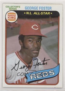 1980 Topps Burger King Pitch, Hit & Run - Restaurant [Base] #15 - George Foster