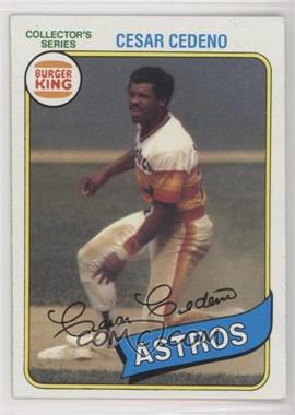 1980 Topps Burger King Pitch, Hit & Run - Restaurant [Base] #25 - Cesar Cedeno