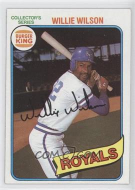 1980 Topps Burger King Pitch, Hit & Run - Restaurant [Base] #33 - Willie Wilson [Good to VG‑EX]