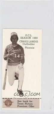 1980 Valley National Bank Phoenix Giants - [Base] #14 - Craig Landis