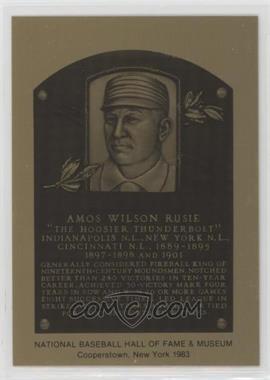 1981-89 Metallic Hall of Fame Plaques - [Base] #_AMRU - 1983 - Amos Rusie