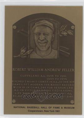 1981-89 Metallic Hall of Fame Plaques - [Base] #_BOFE - 1981 - Bob Feller