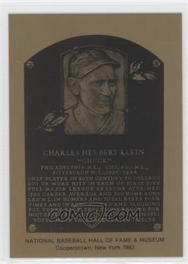 1981-89 Metallic Hall of Fame Plaques - [Base] #_CHKL - 1983 - Chuck Klein