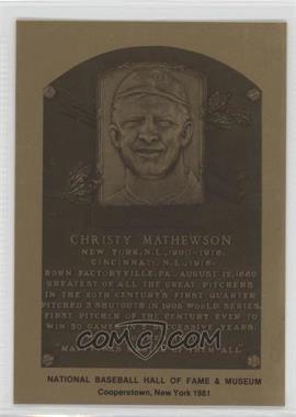 1981-89 Metallic Hall of Fame Plaques - [Base] #_CHMA - 1981 - Christy Mathewson