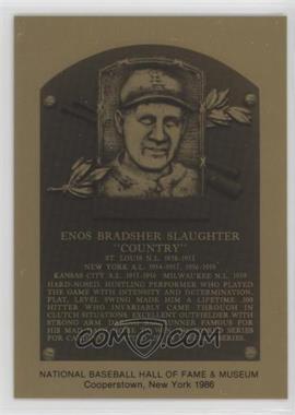 1981-89 Metallic Hall of Fame Plaques - [Base] #_ENSL - 1986 - Enos Slaughter