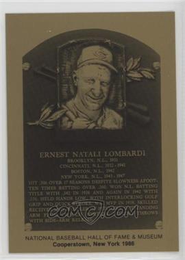 1981-89 Metallic Hall of Fame Plaques - [Base] #_ERLO - 1986 - Ernie Lombardi