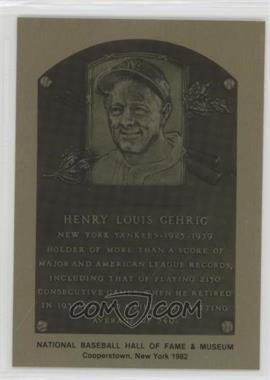 1981-89 Metallic Hall of Fame Plaques - [Base] #_LOGE - 1982 - Lou Gehrig