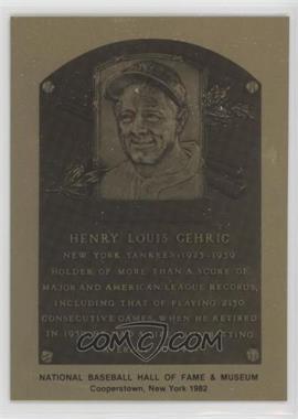 1981-89 Metallic Hall of Fame Plaques - [Base] #_LOGE - 1982 - Lou Gehrig