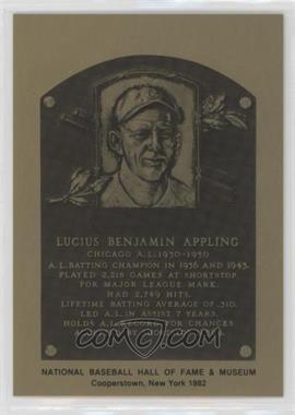 1981-89 Metallic Hall of Fame Plaques - [Base] #_LUAP.1 - 1982 - Luke Appling