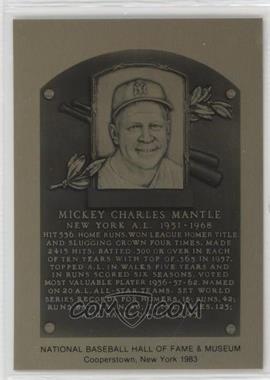 1981-89 Metallic Hall of Fame Plaques - [Base] #_MIMA - 1983 - Mickey Mantle