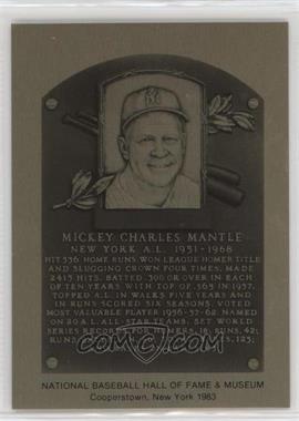 1981-89 Metallic Hall of Fame Plaques - [Base] #_MIMA - 1983 - Mickey Mantle