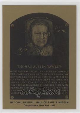 1981-89 Metallic Hall of Fame Plaques - [Base] #_TOYA - 1982 - Tom Yawkey