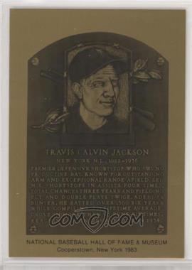 1981-89 Metallic Hall of Fame Plaques - [Base] #_TRJA - 1983 - Travis Jackson