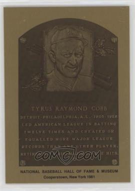 1981-89 Metallic Hall of Fame Plaques - [Base] #_TYCO - 1981 - Ty Cobb