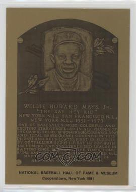 1981-89 Metallic Hall of Fame Plaques - [Base] #_WIMA - 1981 - Willie Mays