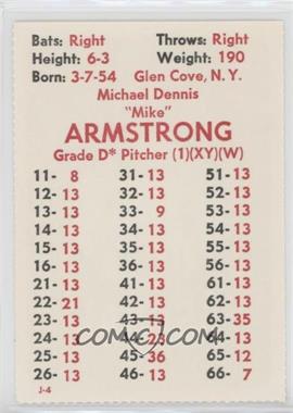 1981 APBA Baseball 1980 Season - [Base] - Perforated #_MAR - Mike Armstrong