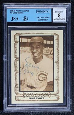 1981 Cramer Baseball Legends Series 2 - [Base] #33 - Ernie Banks [JSA Certified Encased by BGS]
