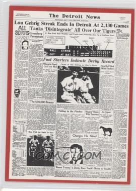 1981 Detroit News Detroit Tigers Boys of Summer 100th Anniversary - [Base] - Red Border #50 - Lou Gehrig