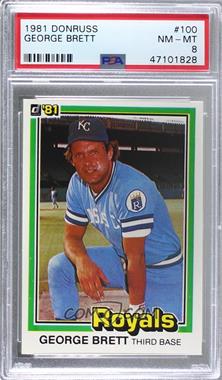 1981 Donruss - [Base] #100 - George Brett [PSA 8 NM‑MT]