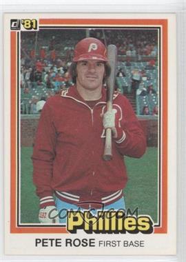 1981 Donruss - [Base] #131.1 - Pete Rose ("…see card 251" on Back)