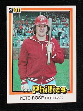 1981 Donruss - [Base] #131.1 - Pete Rose ("…see card 251" on Back) [EX to NM]