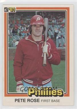 1981 Donruss - [Base] #131.1 - Pete Rose ("…see card 251" on Back)