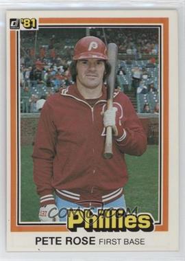 1981 Donruss - [Base] #131.1 - Pete Rose ("…see card 251" on Back)