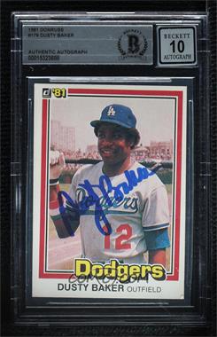 1981 Donruss - [Base] #179 - Dusty Baker [BAS BGS Authentic]