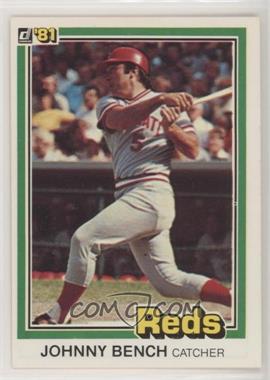 1981 Donruss - [Base] #182 - Johnny Bench