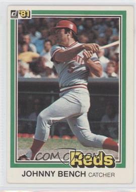 1981 Donruss - [Base] #182 - Johnny Bench