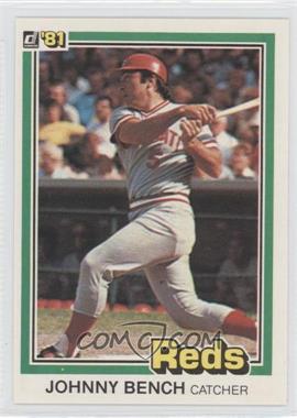 1981 Donruss - [Base] #182 - Johnny Bench