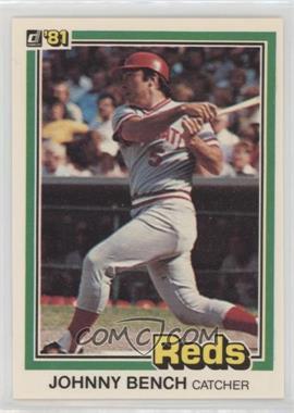 1981 Donruss - [Base] #182 - Johnny Bench