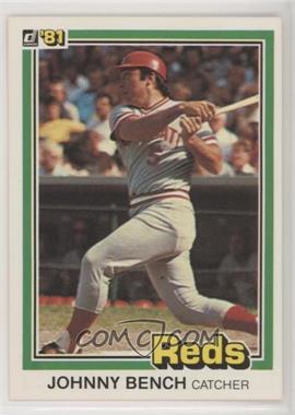 1981 Donruss - [Base] #182 - Johnny Bench