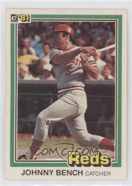 1981 Donruss - [Base] #182 - Johnny Bench