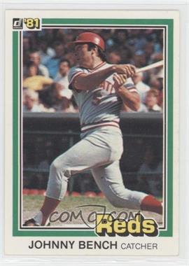 1981 Donruss - [Base] #182 - Johnny Bench