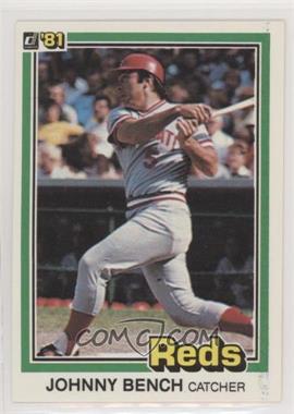 1981 Donruss - [Base] #182 - Johnny Bench