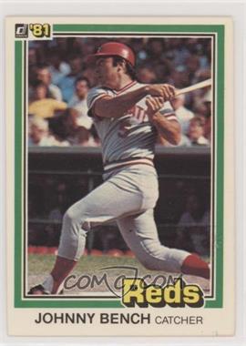 1981 Donruss - [Base] #182 - Johnny Bench