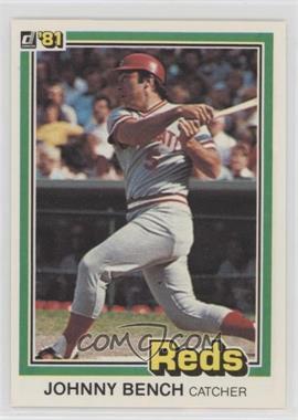 1981 Donruss - [Base] #182 - Johnny Bench