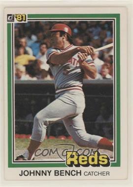 1981 Donruss - [Base] #182 - Johnny Bench