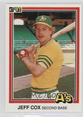 1981 Donruss - [Base] #230 - Jeff Cox