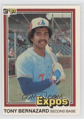 1981 Donruss - [Base] #449 - Tony Bernazard